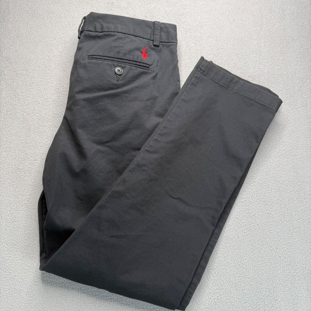 Polo by Ralph Lauren Black Chino Pants with Red Pony Logo